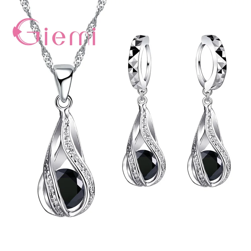 CZ Stone Blue Drop Dangle Earring Necklace Set 925 Sterling Silver Cage Pendant Necklace Jewelry Sets For Anniversary Gift
CZ Stone Blue Drop Dangle Earring Necklace Set 925 Sterling Silver Cage Pendant Necklace Jewelry Sets For Anniversary Gift
