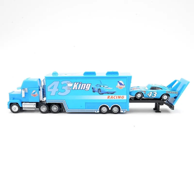 Disney Pixar Cars 2 шт. Lightning McQueen City Construction Mack Truck The King 1:55 литые под давлением