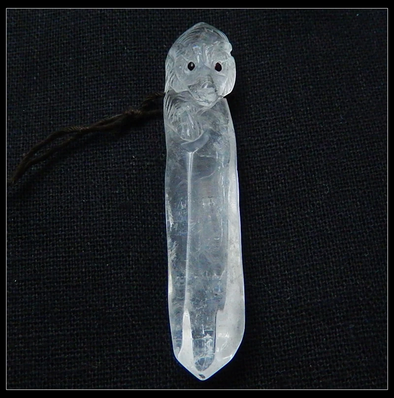 Carving Animal Natural Stone White Quart Transparent Crystal Trendy Long Necklace Pendant Best Gifts 68x12x12mm 15.1g
Carving Animal Natural Stone White Quart Transparent Crystal Trendy Long Necklace Pendant Best Gifts 68x12x12mm 15.1g