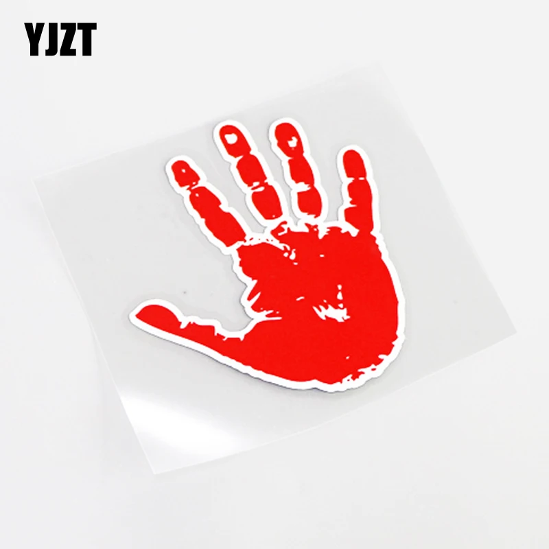 YJZT 8.7CM*11CM Red Bloody Hand Car-styling Car Sticker Decal PVC Accessories 13-0510
YJZT 8.7CM*11CM Red Bloody Hand Car-styling Car Sticker Decal PVC Accessories 13-0510