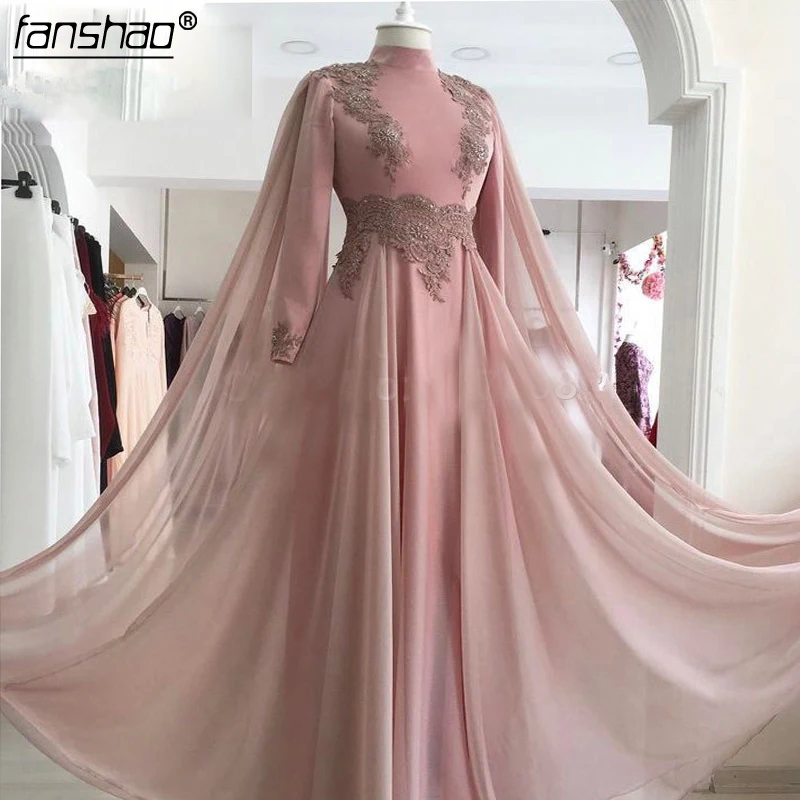 Pink Chiffon Muslim Evening Dresses A-line Long Sleeves Beaded Islamic Dubai Saudi Arabic Long Evening Gown Prom Dresses
Pink Chiffon Muslim Evening Dresses A-line Long Sleeves Beaded Islamic Dubai Saudi Arabic Long Evening Gown Prom Dresses