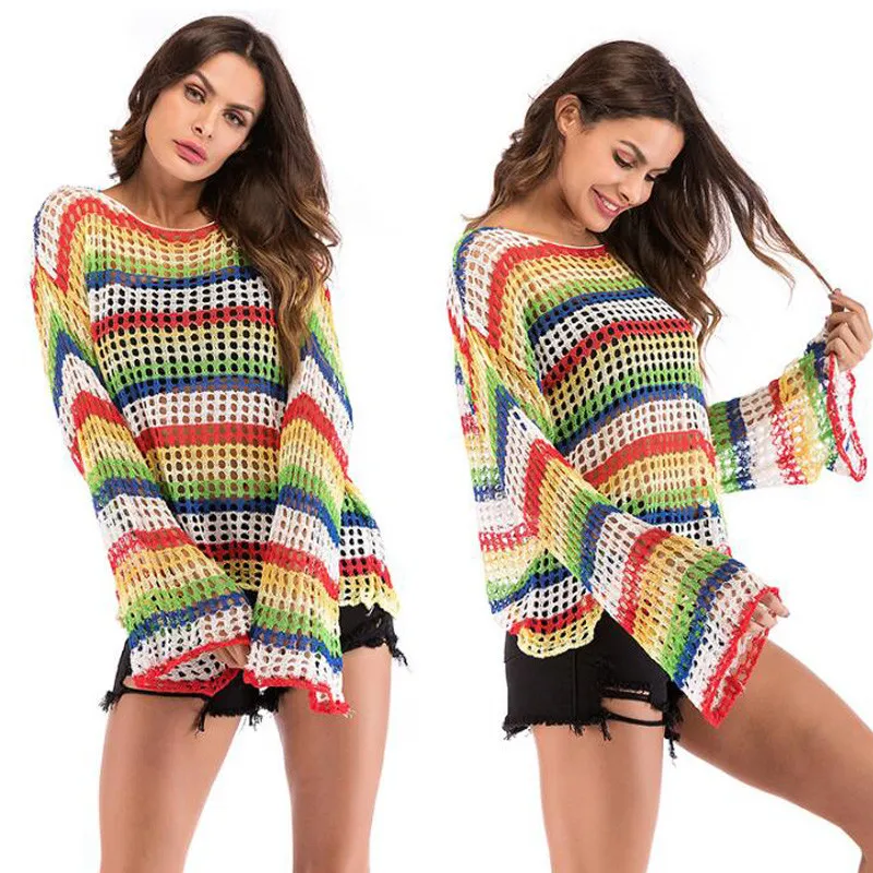 hirigin new Women Cover Up Fishnet Swimwear hollow out blouses fashion female casual long sleeve Shirts ladies Sheer Mesh Tops
hirigin new Women Cover Up Fishnet Swimwear hollow out blouses fashion female casual long sleeve Shirts ladies Sheer Mesh Tops
