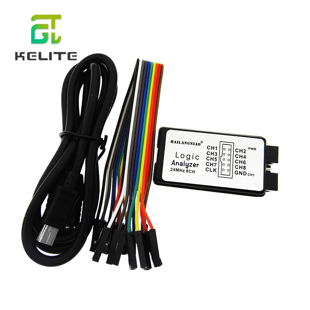 HAILANGNIAO 1 компл. 100% Новое поступление USB логический анализатор 24M 8CH MCU ARM FPGA DSP