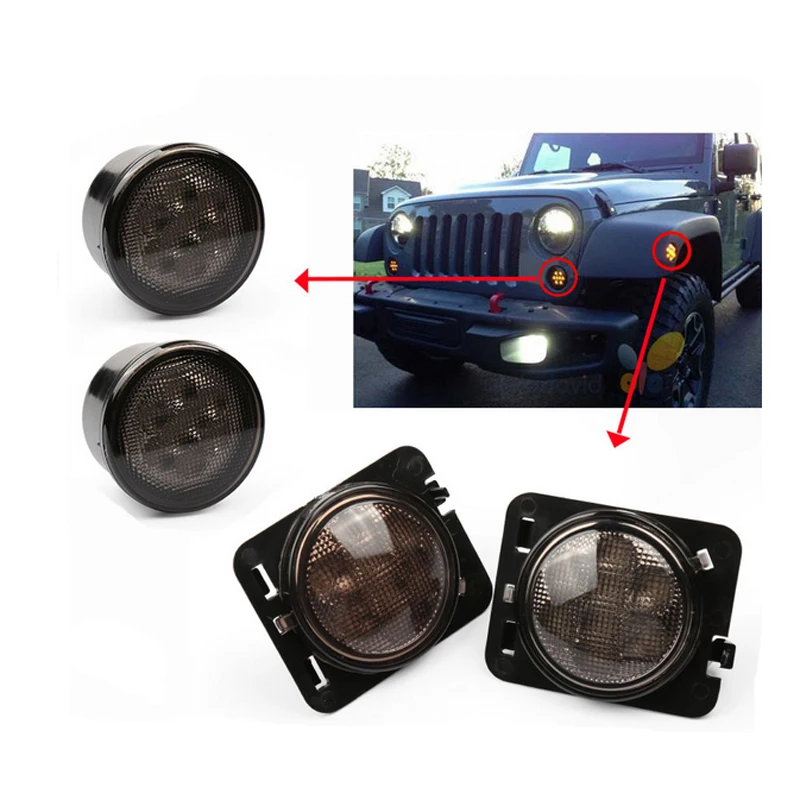 4PCS/Lot 8 LED Light Front Fender Flares Lotus Side Marker Turn Signal Light LED Lamp For Jeep Wrangler JK 2007-2015 Amber
4PCS/Lot 8 LED Light Front Fender Flares Lotus Side Marker Turn Signal Light LED Lamp For Jeep Wrangler JK 2007-2015 Amber