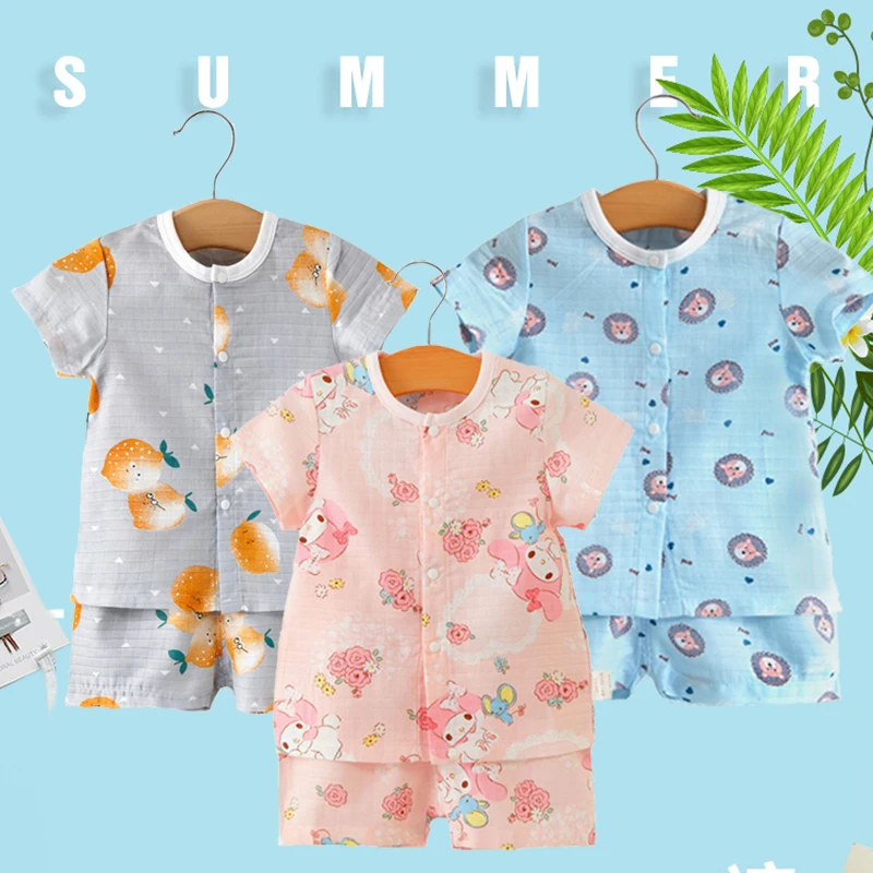 Baby Clothes 2019 New summer Newborn baby costume Cotton Gauze kids Clothing Set 0-2Y Fashion Cartoon Print Boy Girl Short Sets
Baby Clothes 2019 New summer Newborn baby costume Cotton Gauze kids Clothing Set 0-2Y Fashion Cartoon Print Boy Girl Short Sets