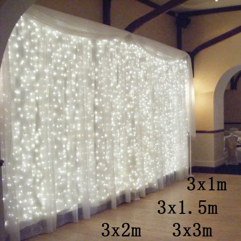 3x1/3x1.5/3x2/3x3m LED STRING Icicle Curtain Lights Garlands LED Christmas Fairy Holiday Lights Party Garden Wedding Decorations
3x1/3x1.5/3x2/3x3m LED STRING Icicle Curtain Lights Garlands LED Christmas Fairy Holiday Lights Party Garden Wedding Decorations