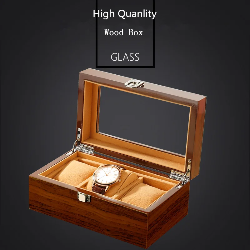 3 Slots Wood Watch Boxes Case With Window Brown Wooden Watch Organizer New Mens Watch Display Gift Box Holder
3 Slots Wood Watch Boxes Case With Window Brown Wooden Watch Organizer New Mens Watch Display Gift Box Holder