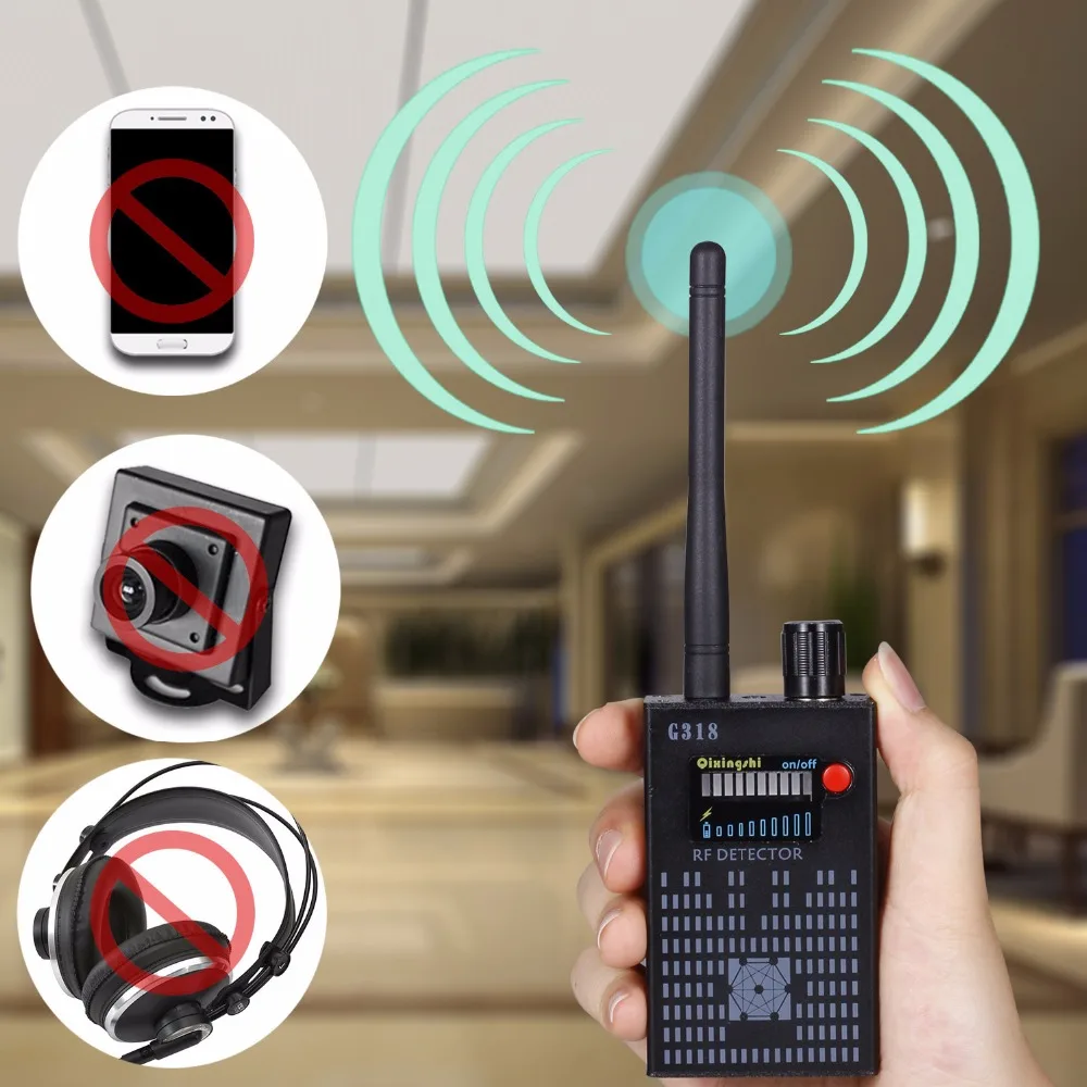 Best 1MHz-8000MHz Wireless Signal Detector Radio Wave WiFi Bug Detector Camera Full-Range RF Detector G318
Best 1MHz-8000MHz Wireless Signal Detector Radio Wave WiFi Bug Detector Camera Full-Range RF Detector G318
