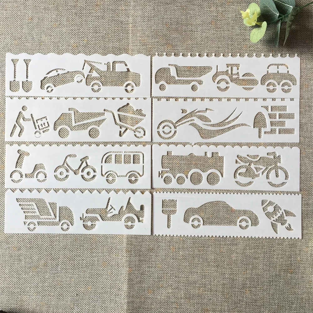 8Pcs/Set 18cm Car Motors DIY Layering Stencils Painting Scrapbook Coloring Embossing Album Decorative Card Template
8Pcs/Set 18cm Car Motors DIY Layering Stencils Painting Scrapbook Coloring Embossing Album Decorative Card Template