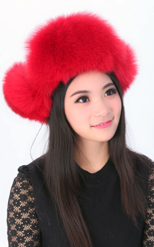Women Winter Real Fur Fox Hat Warm Soft Fluffy Natural Fur Hats Ear Protection Fashionable Genuine Fox Fur Cap for Women
Women Winter Real Fur Fox Hat Warm Soft Fluffy Natural Fur Hats Ear Protection Fashionable Genuine Fox Fur Cap for Women