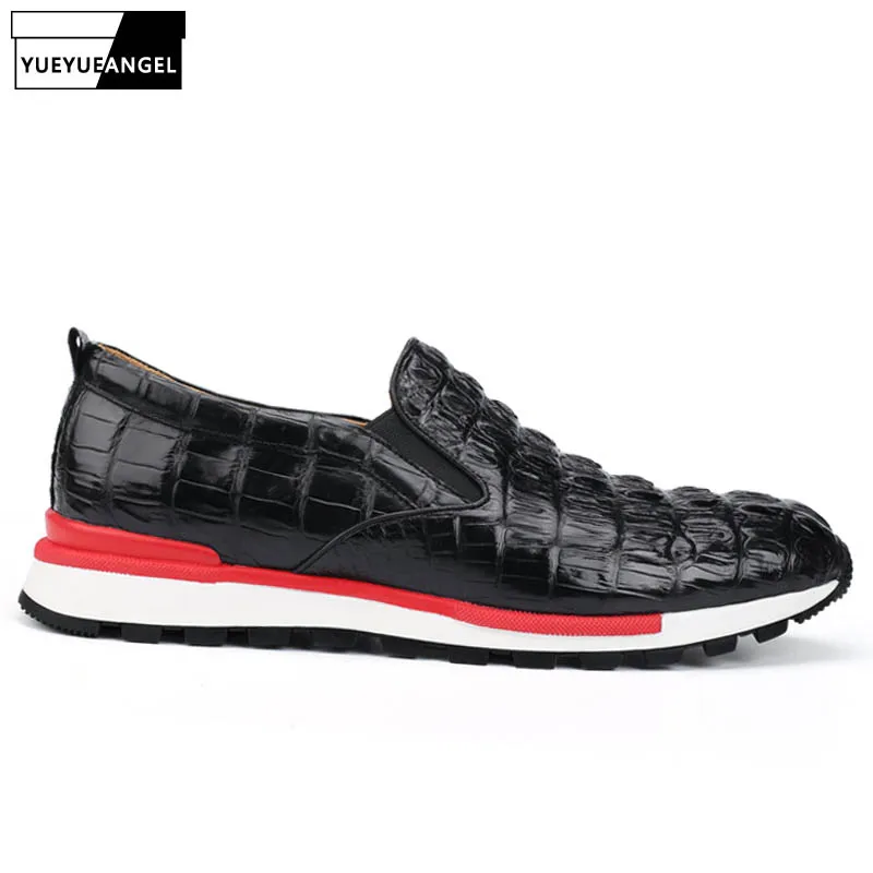 Luxury Men Travel Real Crocodile Leather Shoes Antiskid Platform Joggers Sneakers Loafers Slip On Moccasin Gommino Casual Shoes
Luxury Men Travel Real Crocodile Leather Shoes Antiskid Platform Joggers Sneakers Loafers Slip On Moccasin Gommino Casual Shoes
