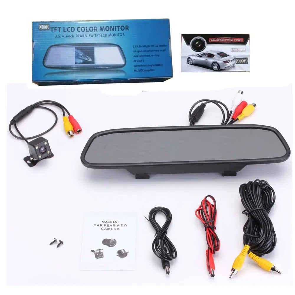 AMPrime 4.3 inch Car HD Rearview Mirror Monitor CCD Video Auto Parking Assistance LED Night Vision Reversing Rear View Camera
AMPrime 4.3 inch Car HD Rearview Mirror Monitor CCD Video Auto Parking Assistance LED Night Vision Reversing Rear View Camera