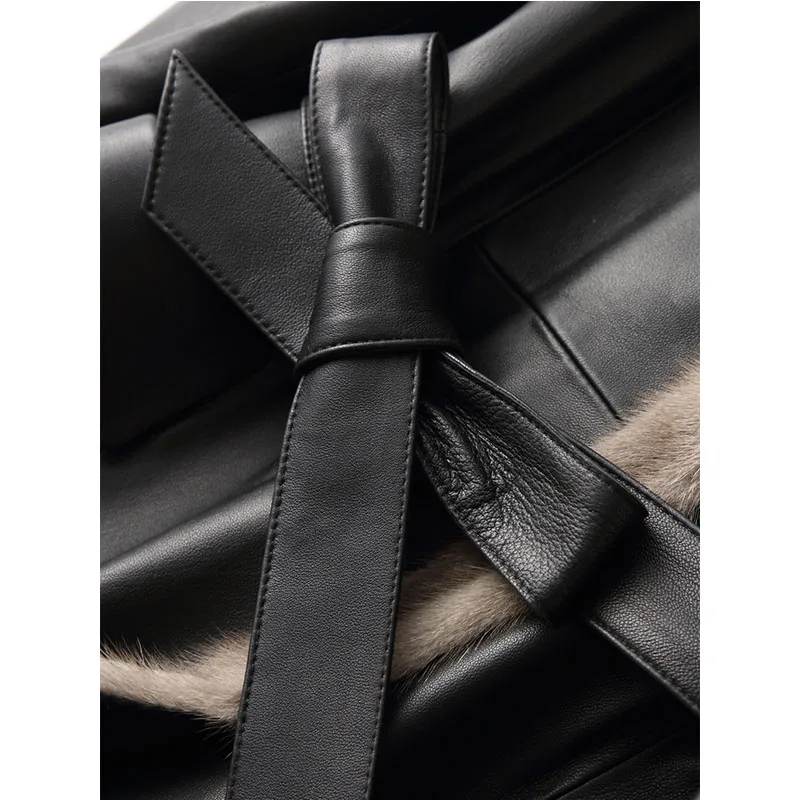 New Winter Jacket Women Clothes Down Coat Genuine Leather Jacket Women Sheepskin Coat Mink Fur Collor Slim Long Coat Z628
New Winter Jacket Women Clothes Down Coat Genuine Leather Jacket Women Sheepskin Coat Mink Fur Collor Slim Long Coat Z628