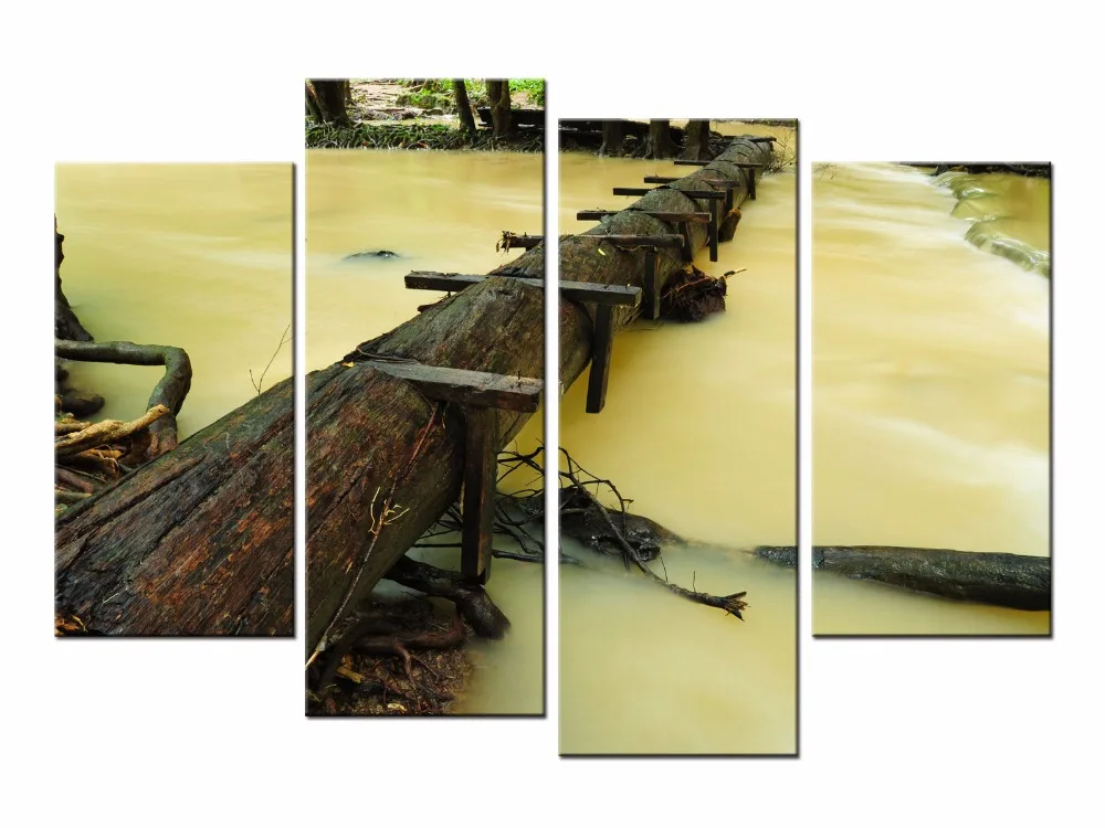 Wholesale 4 panel framed Pastoral plank road mural decoration artist living room canvas printing modern painting/JO13-004
Wholesale 4 panel framed Pastoral plank road mural decoration artist living room canvas printing modern painting/JO13-004