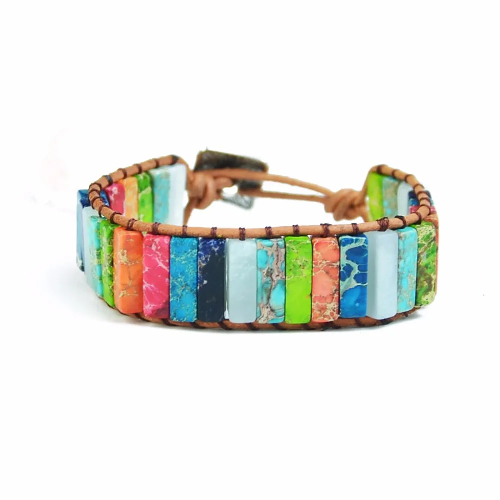Multicolor Boho Natural Stone Wrap Bracelet Chakra Bracelet Dropshipping Single Leather Wrap Bracelet Power Bracelet
Multicolor Boho Natural Stone Wrap Bracelet Chakra Bracelet Dropshipping Single Leather Wrap Bracelet Power Bracelet