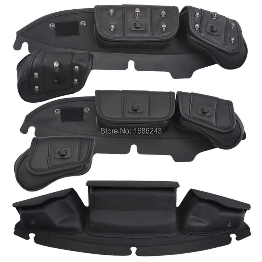 Motorcycle Three Pocket Windshield Bag Windscreen Fits For Harley Davidson Electra Street Glide FLHX FLHT FLHXS FLHTK FLHTCU
Motorcycle Three Pocket Windshield Bag Windscreen Fits For Harley Davidson Electra Street Glide FLHX FLHT FLHXS FLHTK FLHTCU