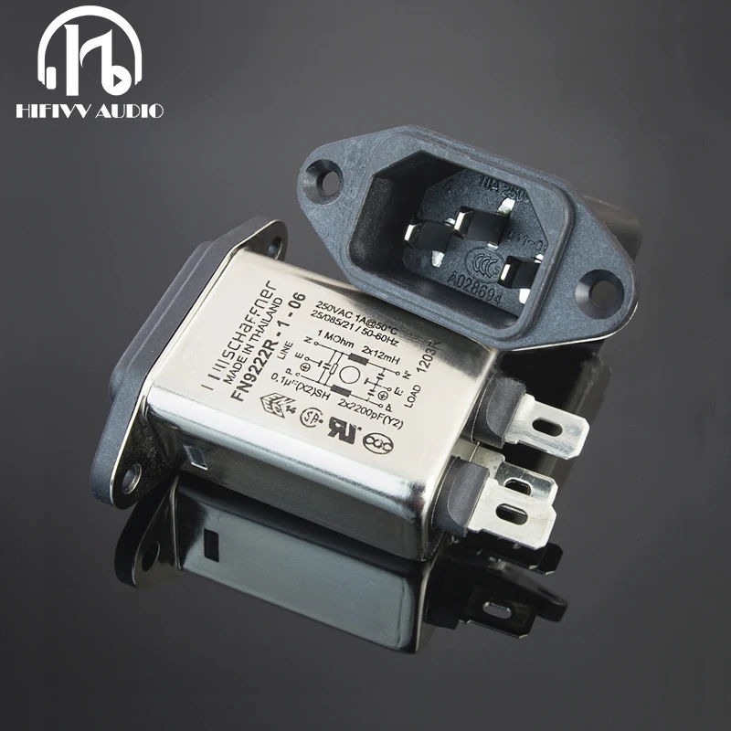 FN9222R-1-06 1А Электропитание EMI фильтр анти-помех AC 115В/250В фильтр питания очиститель
FN9222R-1-06 1А Электропитание EMI фильтр анти-помех AC 115В/250В фильтр питания очиститель