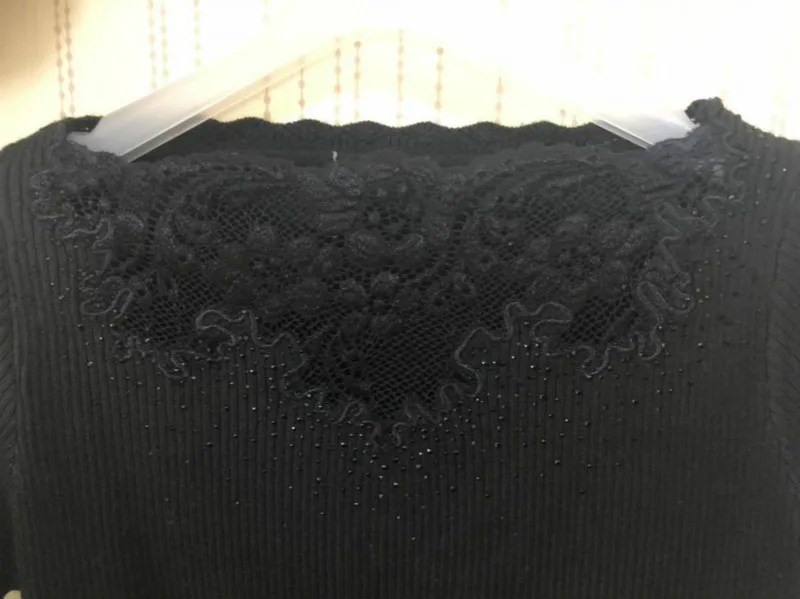 Elegant Lace Knitted Sweaters Women Solid Color Slash Neck Slim Elastic Pullovers ladies long-sleeve Knitwear Sweter Tops
Elegant Lace Knitted Sweaters Women Solid Color Slash Neck Slim Elastic Pullovers ladies long-sleeve Knitwear Sweter Tops