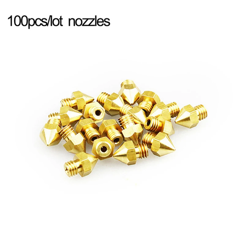 100pcs 0.2 0.3 0.4 0.5mm anet a6 a8 e10 e12 MK8 3D printer nozzles for prusa feeder Extruder Makerbot reprap 3d printers parts
100pcs 0.2 0.3 0.4 0.5mm anet a6 a8 e10 e12 MK8 3D printer nozzles for prusa feeder Extruder Makerbot reprap 3d printers parts