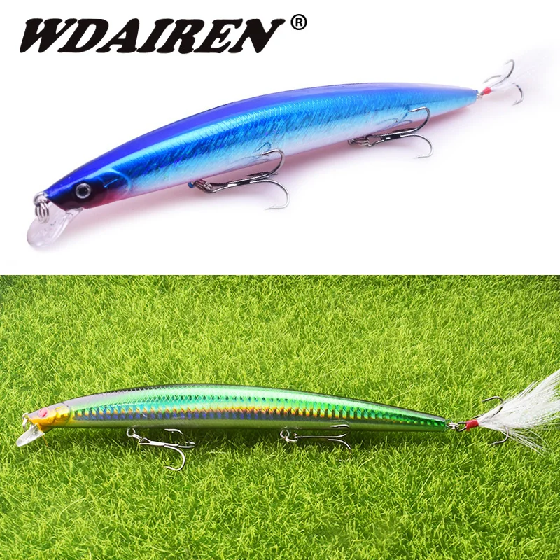 1Pcs big Minnow Fishing Lures 185mm 22g Wobblers Crankbaits Artificial Hard Baits Feather Fishing Hooks Carp Bass Pesca Isca
1Pcs big Minnow Fishing Lures 185mm 22g Wobblers Crankbaits Artificial Hard Baits Feather Fishing Hooks Carp Bass Pesca Isca