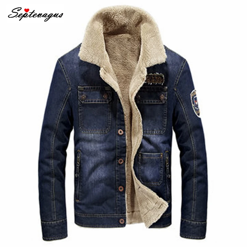 Brand Winter Jackets for Men Mens Fleece Turn-down Denim Winter Jacket Multi-pocket Solid Color Casual Coat Men's Denim jacket
Brand Winter Jackets for Men Mens Fleece Turn-down Denim Winter Jacket Multi-pocket Solid Color Casual Coat Men's Denim jacket