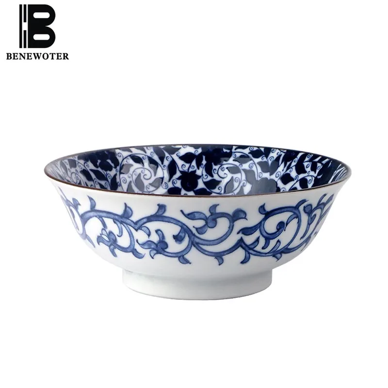 8 inch Japanese Style Blue and White Porcelain Tableware Ceramic Bowl Big Noodles Bowl Fruit Salad Fruit Salad Container Kitchen
8 inch Japanese Style Blue and White Porcelain Tableware Ceramic Bowl Big Noodles Bowl Fruit Salad Fruit Salad Container Kitchen
