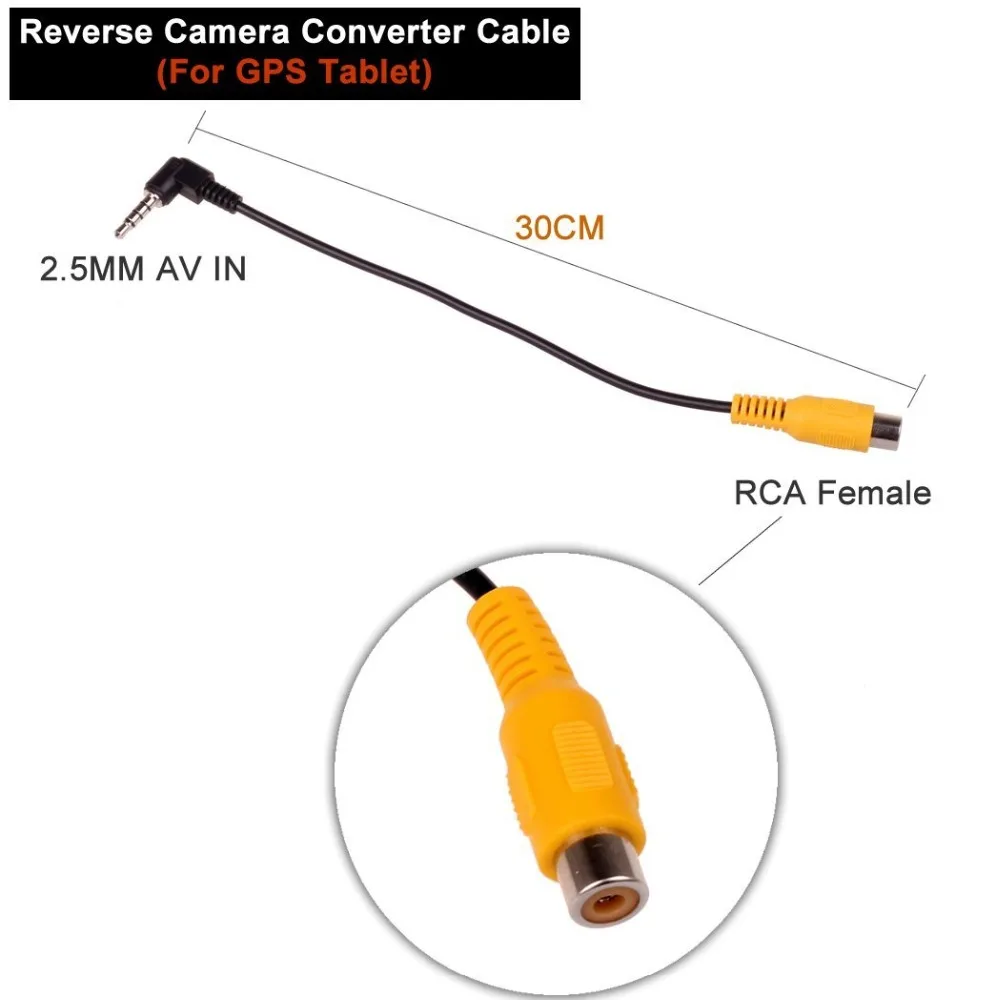 Кабель адаптер RCA AUX 2 5 мм для камеры заднего вида и GPS|aux adapter cable|aux inaux in |