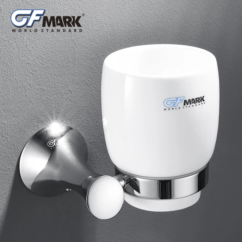 GFmark керамические аксессуары для ванной комнаты с хромированным покрытием, настенный держатель из цинкового сплава с чашкой
GFmark керамические аксессуары для ванной комнаты с хромированным покрытием, настенный держатель из цинкового сплава с чашкой