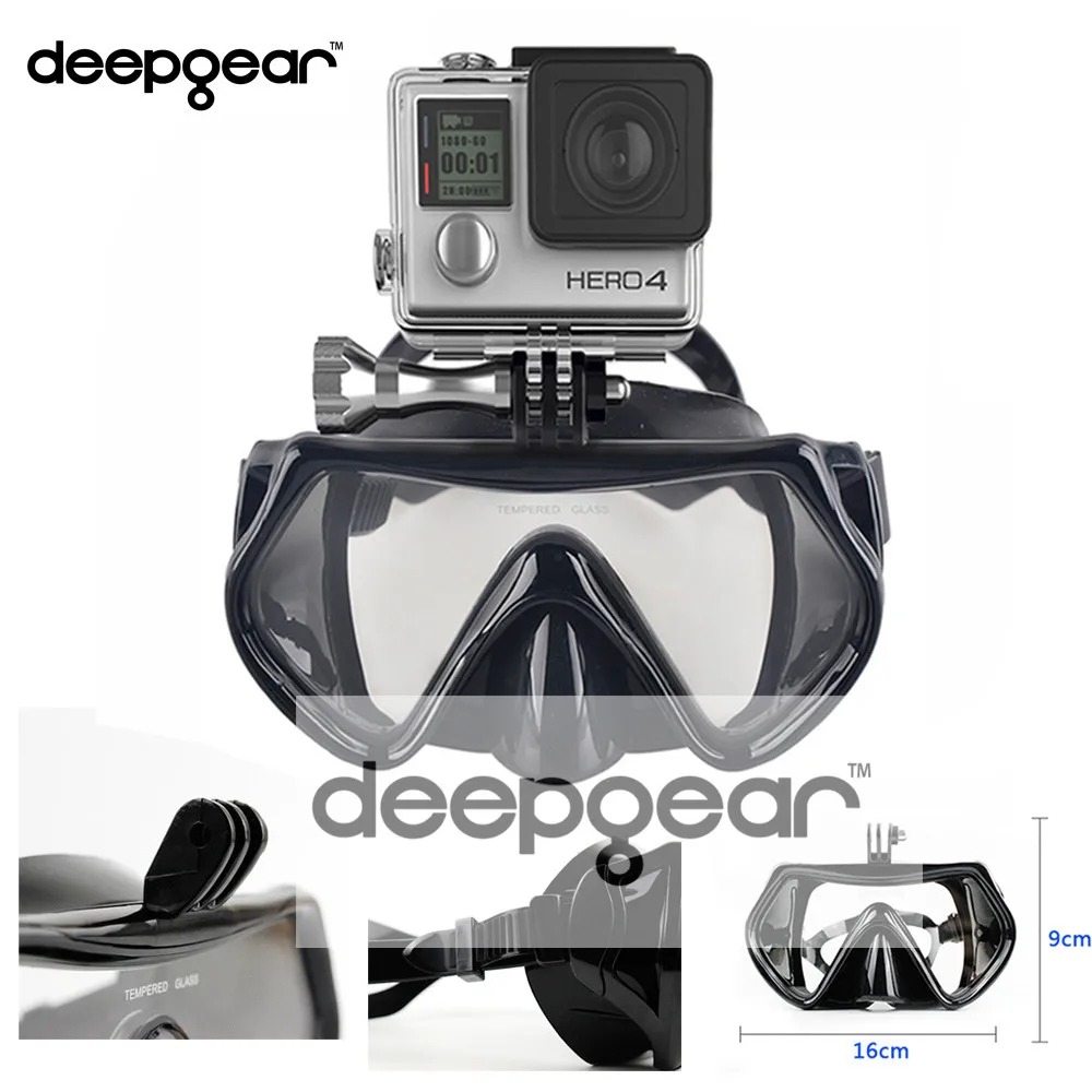 Маска для ныряния с аквалангом Deepgear Высокопрочное стекло профессиональная маска