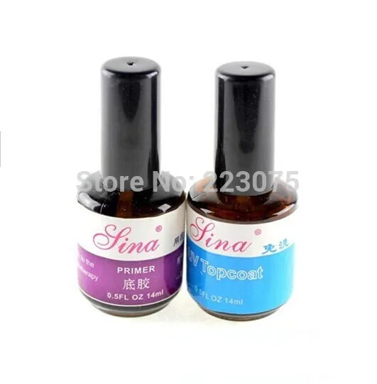 

Wholesale DIY Professional Manicure Pedicure Top Coat + Primer Base UV Gel Nail Art Polish