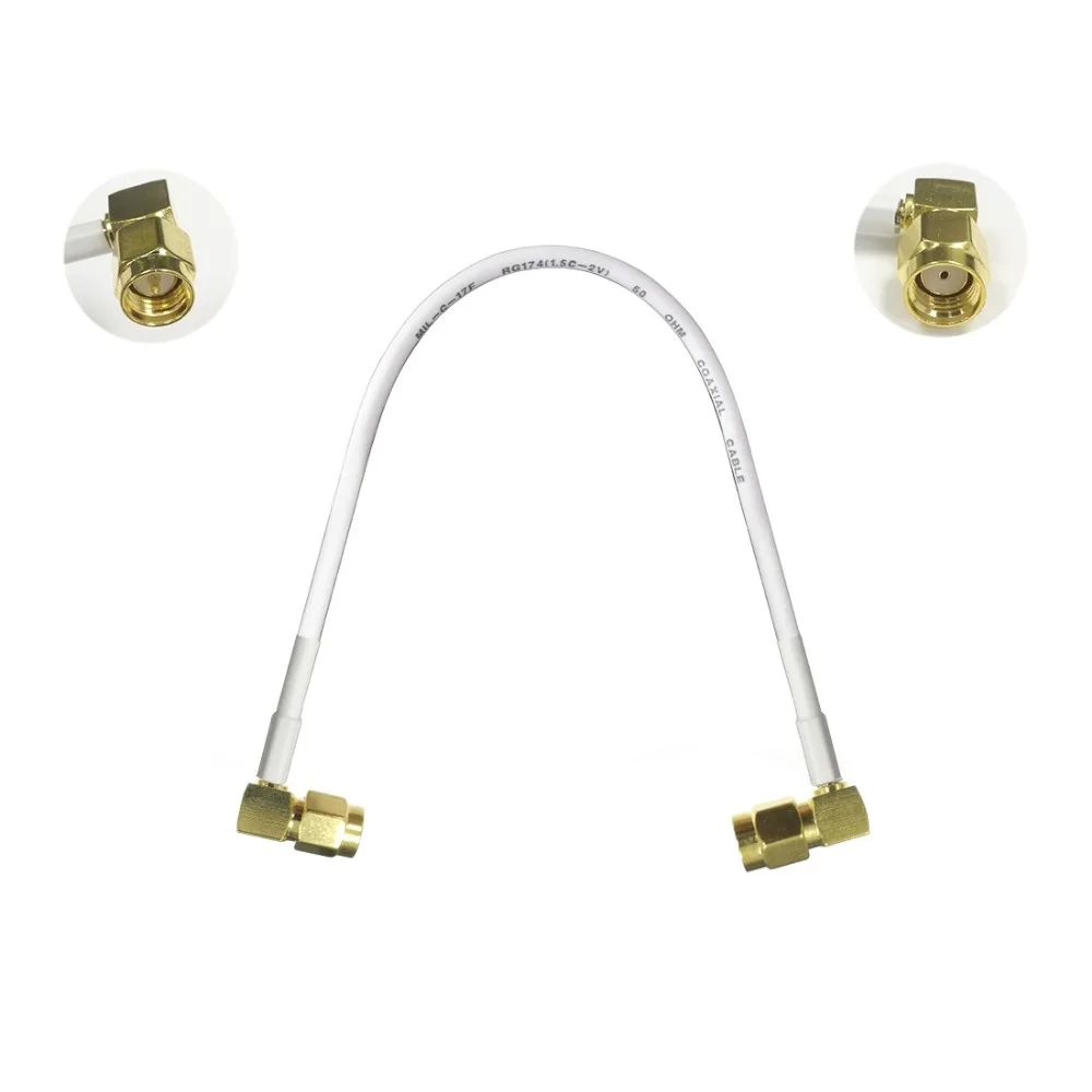 Brand New 1PC SMA male right angle to RP-SMA male right angle pigtail cable adapter plug 15/30/50/100cm low loss high quality
Brand New 1PC SMA male right angle to RP-SMA male right angle pigtail cable adapter plug 15/30/50/100cm low loss high quality