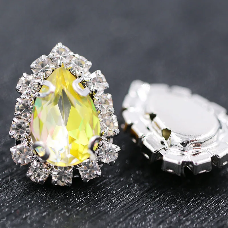 6x8mm/7x10mm glass rhinestones teardrop sew on crystal button Light yellow Laser crystals rhinestones Diy nail art accessories
6x8mm/7x10mm glass rhinestones teardrop sew on crystal button Light yellow Laser crystals rhinestones Diy nail art accessories