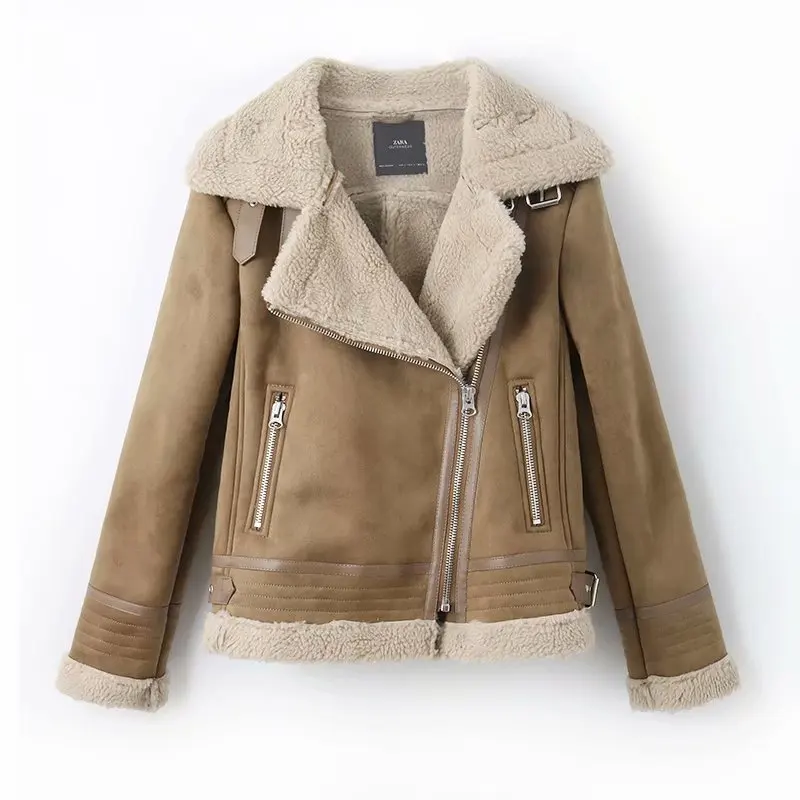 2019 Winter New Thick Deer Velvet Jacket Lambskin Fur One Locomotive Slim Jacket Female
2019 Winter New Thick Deer Velvet Jacket Lambskin Fur One Locomotive Slim Jacket Female