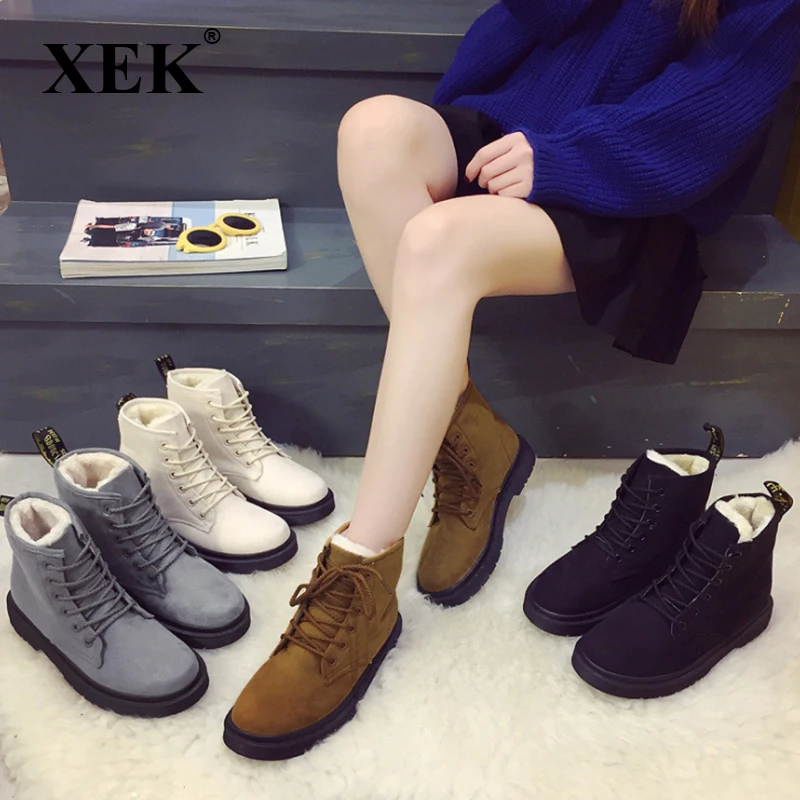 XEK Warm Winter Women Boots Female Fashion Suede Shoes Women Ankle Boots Women Botas Mujer Plush Insole Snow Boots ZLL469
XEK Warm Winter Women Boots Female Fashion Suede Shoes Women Ankle Boots Women Botas Mujer Plush Insole Snow Boots ZLL469