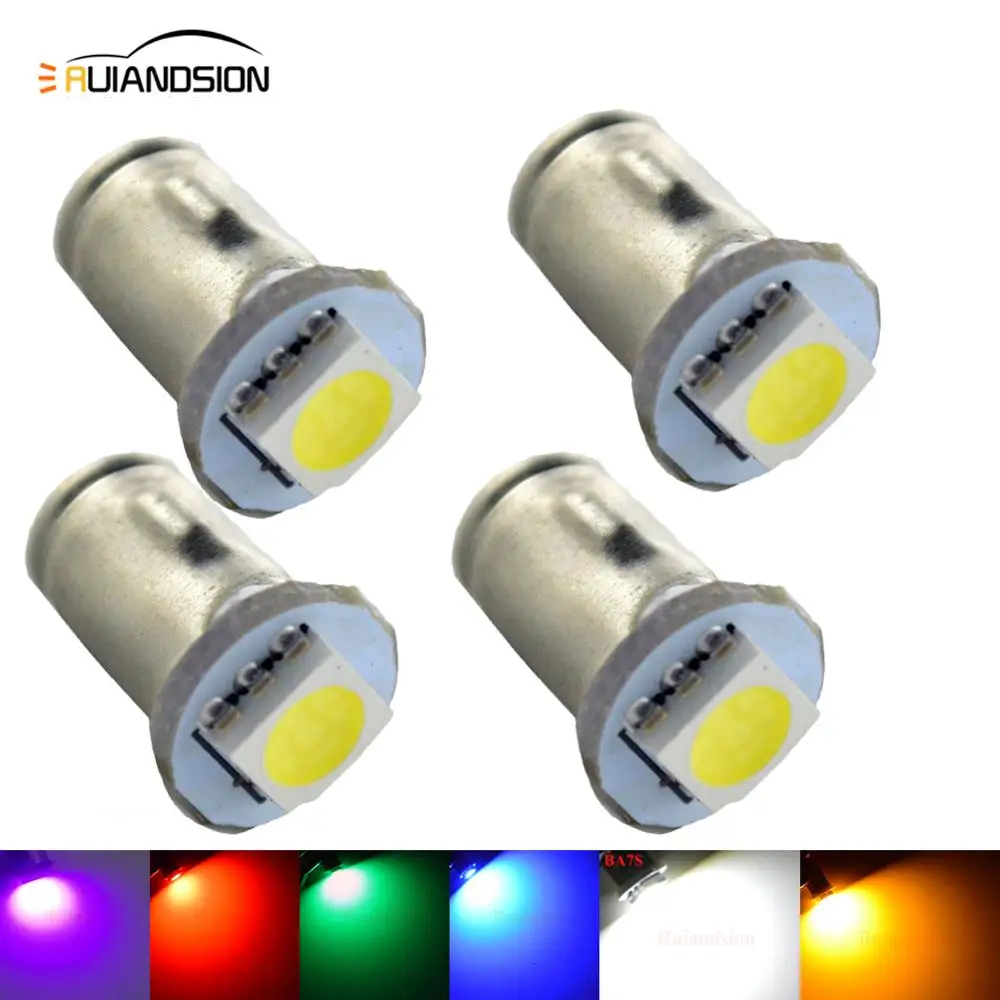 4 шт./лот 5050 1SMD Янтарная светодиодная приборная панель Warnning лампочки SPAHN base BA7s