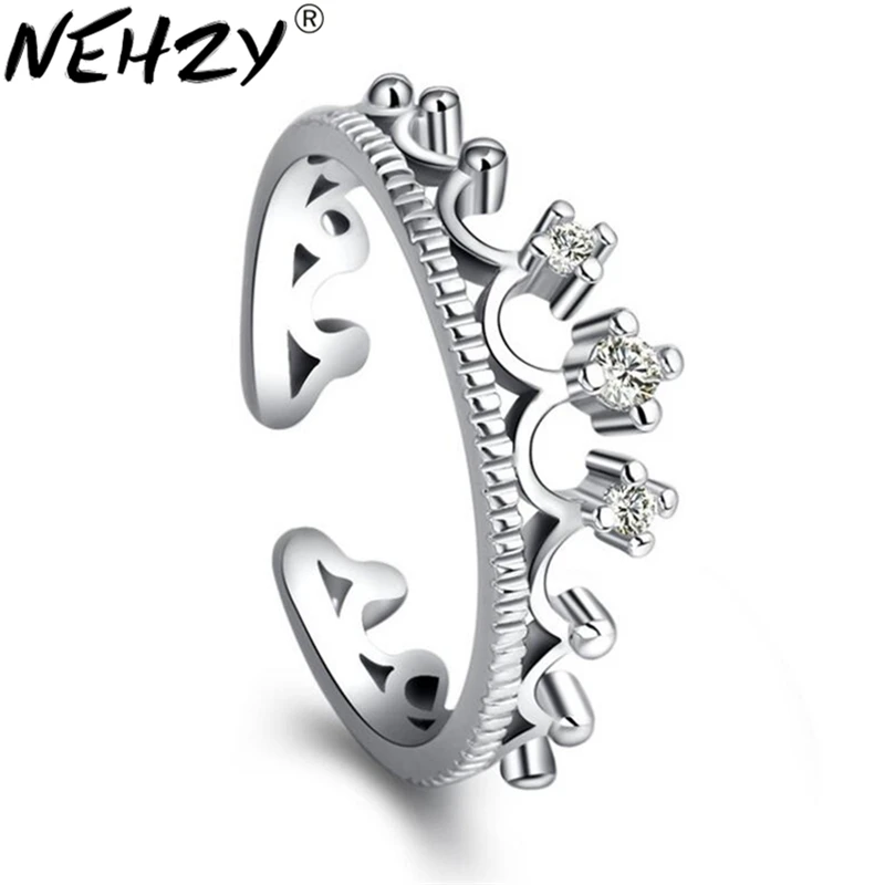 NEHZY S925 Stamp New high quality Princess Crown opening ring crystal jewelry original stones and articles silver ring
NEHZY S925 Stamp New high quality Princess Crown opening ring crystal jewelry original stones and articles silver ring
