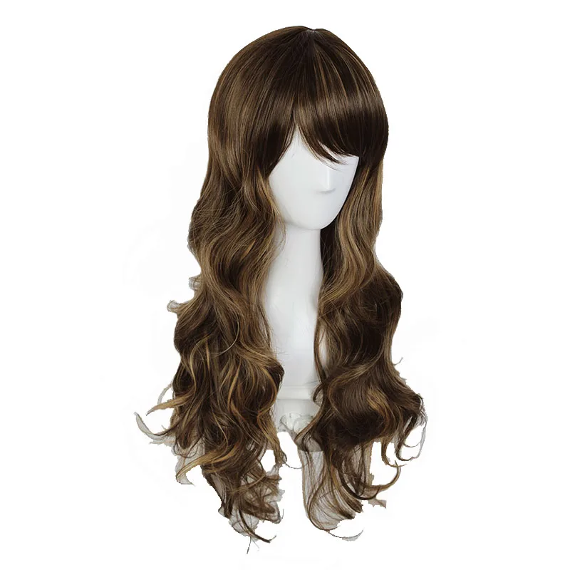 Фото MCOSER 75 см смешанный цвет синтетический женский длинный волнистый косплей парик 100%