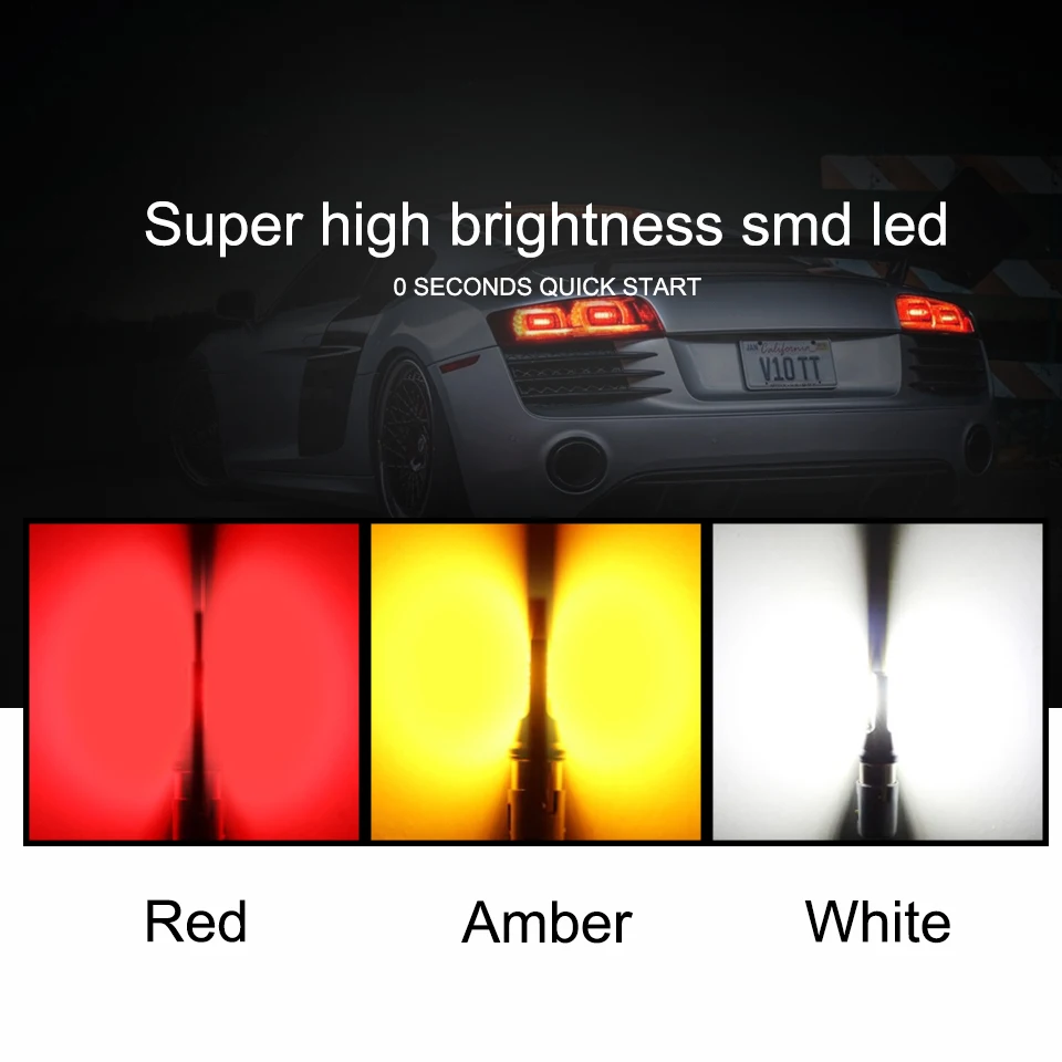 ANMINGPU 2x Signal Lamp 7440 W21/5W 7443 W21W T20 Led 3030SMD Bay15d 1157 P21/5W Led 1156 BA15S P21W PY21W BAU15S Car Light Bulb
ANMINGPU 2x Signal Lamp 7440 W21/5W 7443 W21W T20 Led 3030SMD Bay15d 1157 P21/5W Led 1156 BA15S P21W PY21W BAU15S Car Light Bulb