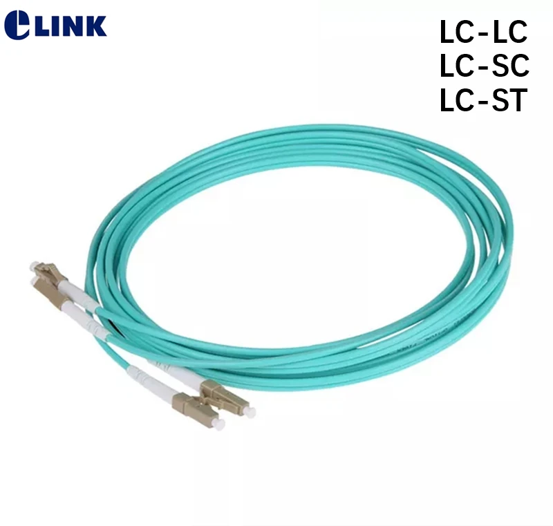 

20pcs 2M OM3 Fiber Patchcords Duplex LC-LC LC-SC LC-ST FC MM 2.0mm DX patch cable optical fibre jumper OM3 ftth ELINK IL<0.2dB