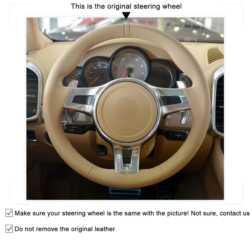 MEWANT Brown Black Suede Fashion Style Hand Sew Anti-slip Car Steering Wheel Cover for Porsche Cayenne Panamera 2012 2013 2014
MEWANT Brown Black Suede Fashion Style Hand Sew Anti-slip Car Steering Wheel Cover for Porsche Cayenne Panamera 2012 2013 2014