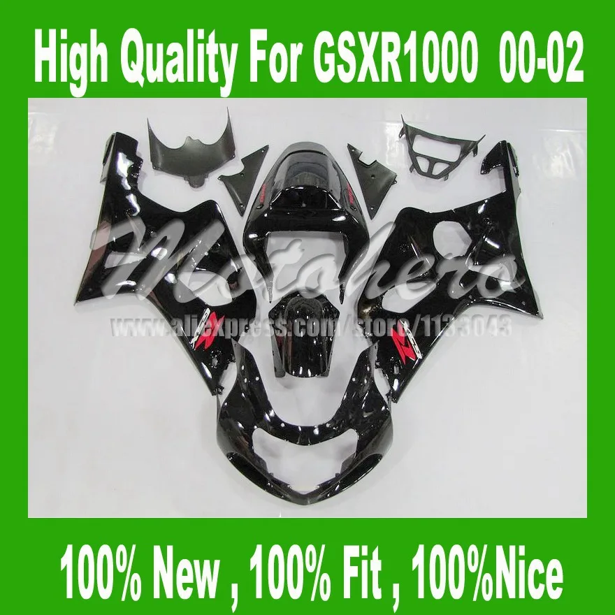 Black Fairing Kit For SUZUKI GSXR 1000 00 01 02 GSX-R1000 GSX R1000 GSXR1000 K1 K2 2000 2001 2002 Fairings bodywork #s56aa
Black Fairing Kit For SUZUKI GSXR 1000 00 01 02 GSX-R1000 GSX R1000 GSXR1000 K1 K2 2000 2001 2002 Fairings bodywork #s56aa