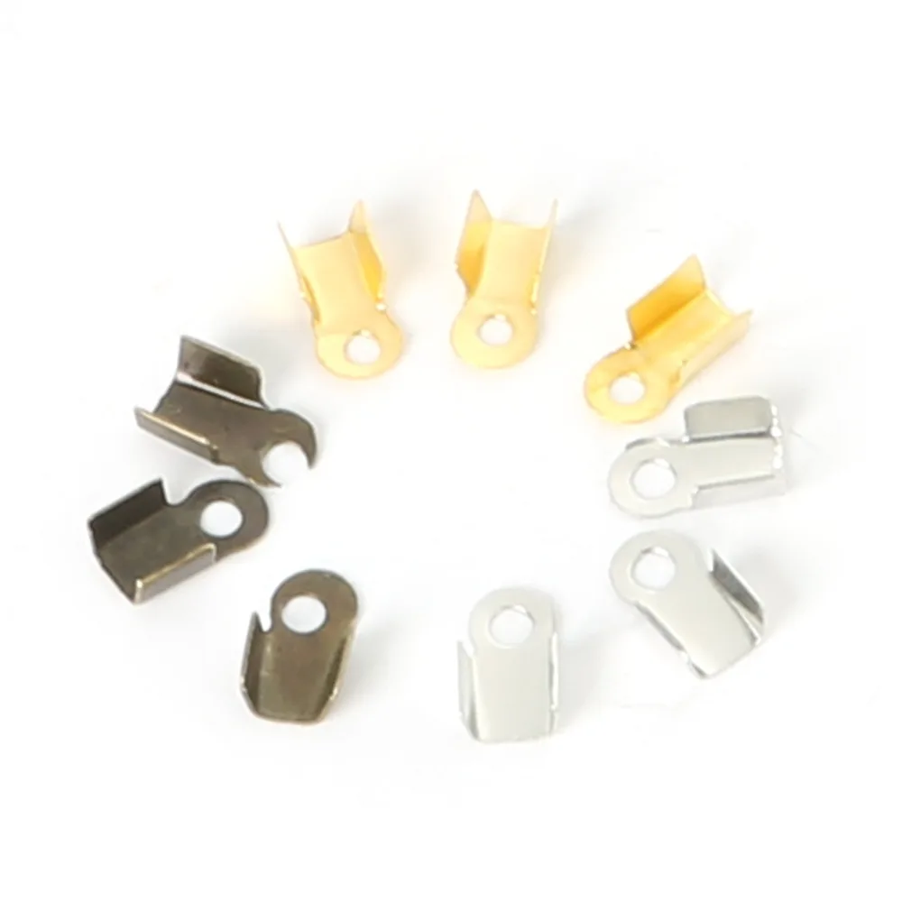 300-1000pcs Metal End Caps End Clasps For Leather Cord Gold/Silver Ropes Buckle Bead Crimp Connectors Jewelry Findings For DIY
300-1000pcs Metal End Caps End Clasps For Leather Cord Gold/Silver Ropes Buckle Bead Crimp Connectors Jewelry Findings For DIY