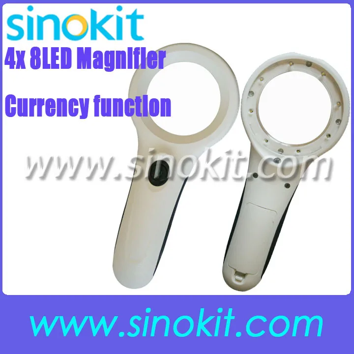 Бесплатная доставка 2 шт в партии 4X 8LED Ручной Лупа Стекло с функцией обнаружения валюты 9586 
Бесплатная доставка 2 шт в партии 4X 8LED Ручной Лупа Стекло с функцией обнаружения валюты 9586