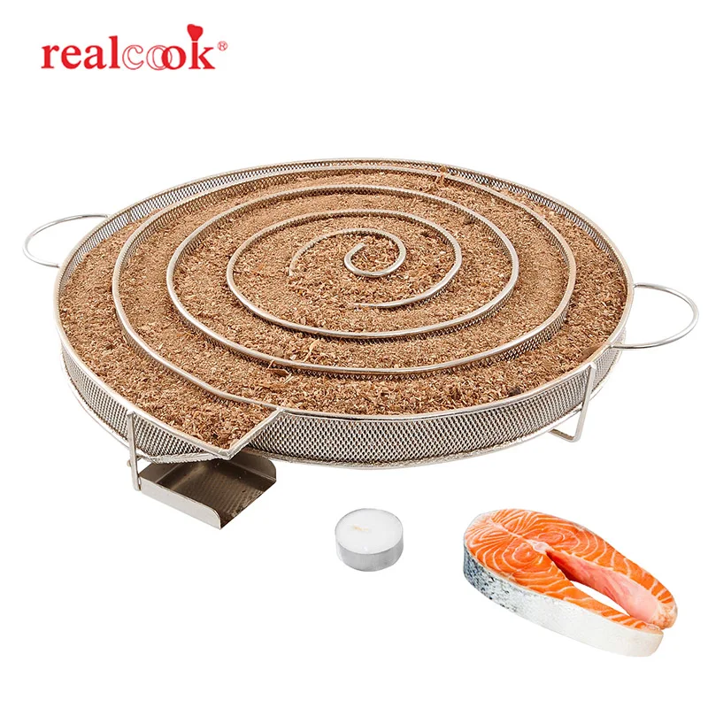 Realcook Cold Smoke Generator BBQ Grill Accessories Mesh Wood Chips Smoker for Salmon Fish Barbecue Cooking Tool
Realcook Cold Smoke Generator BBQ Grill Accessories Mesh Wood Chips Smoker for Salmon Fish Barbecue Cooking Tool