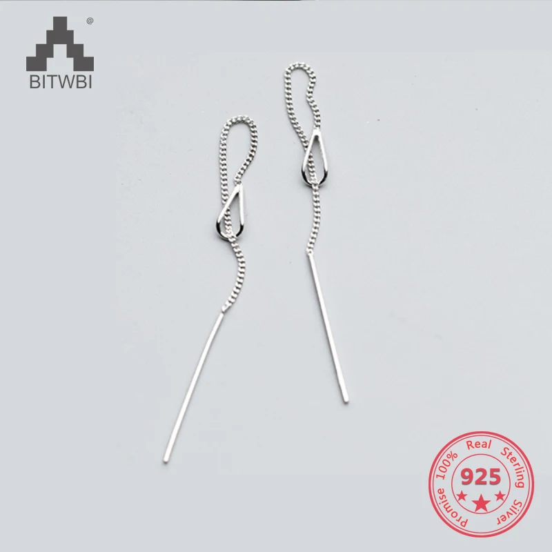 925 Sterling silver Ear Line Women Long Earrings Fine Jewelry Simple Ear Wire Chain Earrings Hanging Brincos
925 Sterling silver Ear Line Women Long Earrings Fine Jewelry Simple Ear Wire Chain Earrings Hanging Brincos