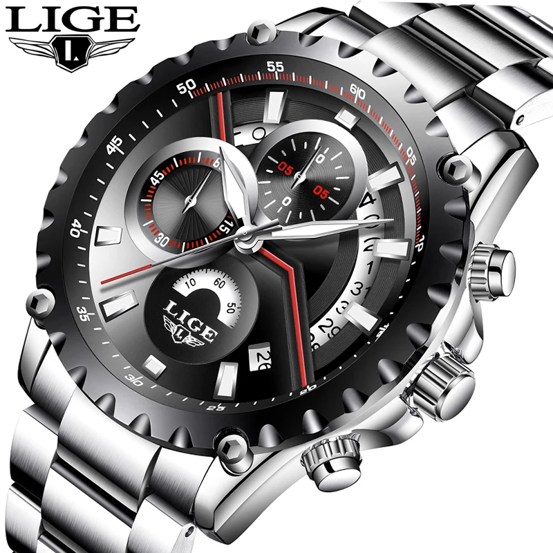 Relojes hombre 2018 LIGE мужские часы Топ люксовый бренд военные спортивные