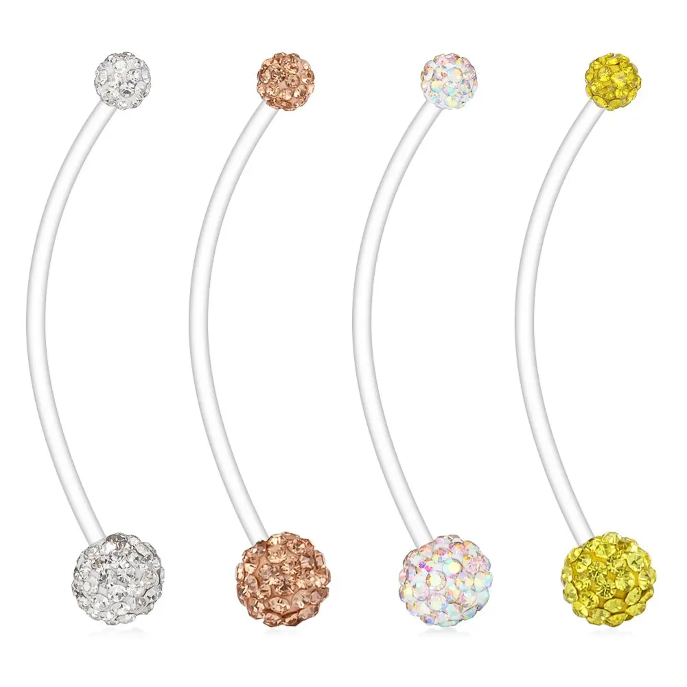 1-4PCS Crystal Ferido Balls Pregnancy Sport Maternity Flexible Bioplast Belly Navel Button Ring Retainer 14G 1 1/2Inch (38mm)
1-4PCS Crystal Ferido Balls Pregnancy Sport Maternity Flexible Bioplast Belly Navel Button Ring Retainer 14G 1 1/2Inch (38mm)