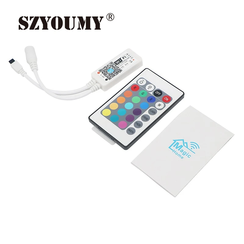 SZYOUMYRGB RGBW Wifi LED пульт дистанционного управления Android/IOS Mini + 24Key IR для SMD 5050 3528