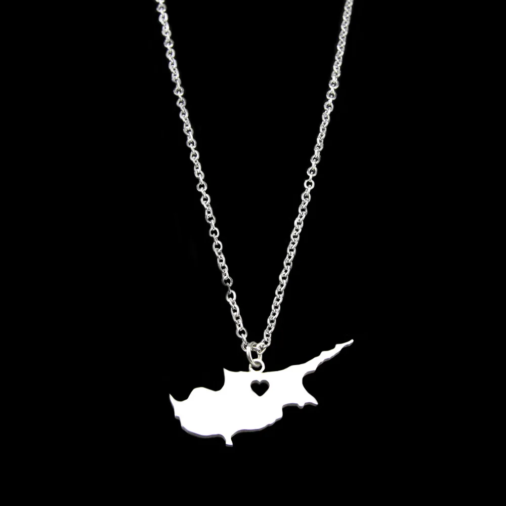 Hot Wholesale Stainless Steel Cyprus Country Map Pendant Necklaces For Women Silver Color Jewelry Patriotic Gift Custom Jewelery
Hot Wholesale Stainless Steel Cyprus Country Map Pendant Necklaces For Women Silver Color Jewelry Patriotic Gift Custom Jewelery
