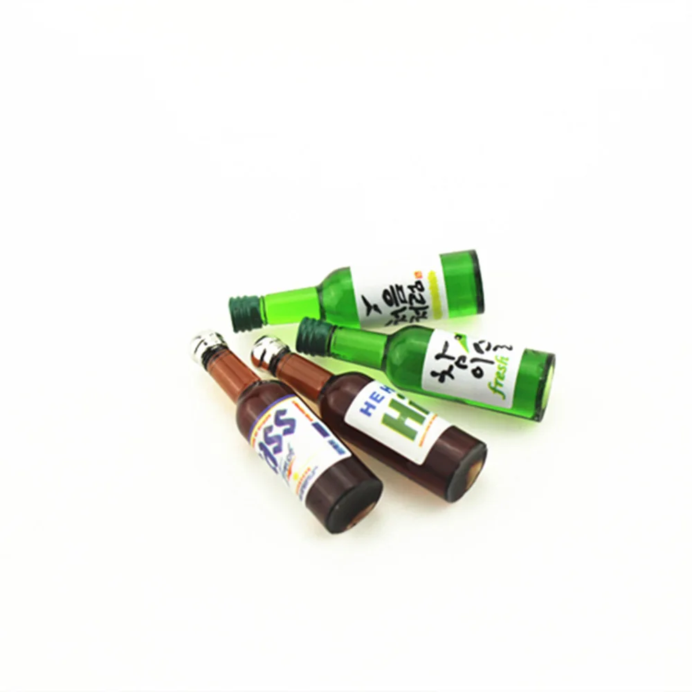 4Pcs 1/12 Dollhouse Miniature Accessories Mini Wine Bottle Simulation Drink Furniture for Doll Home Decoration |